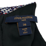 ルイ・ヴィトン LOUIS VUITTON モノグラムツイード半袖ワンピース FIDR36 ネイビー ツイード レディース ワンピース