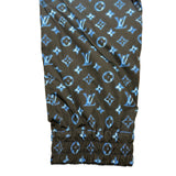 ルイ・ヴィトン LOUIS VUITTON モノグラム総柄グラデーションナイロンパンツ FOPX47 ブルー ナイロン レディース パンツ