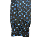 ルイ・ヴィトン LOUIS VUITTON モノグラム総柄グラデーションナイロンパンツ FOPX47 ブルー ナイロン レディース パンツ