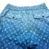 ルイ・ヴィトン LOUIS VUITTON モノグラム総柄グラデーションナイロンパンツ FOPX47 ブルー ナイロン レディース パンツ