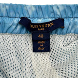 ルイ・ヴィトン LOUIS VUITTON モノグラム総柄グラデーションナイロンパンツ FOPX47 ブルー ナイロン レディース パンツ