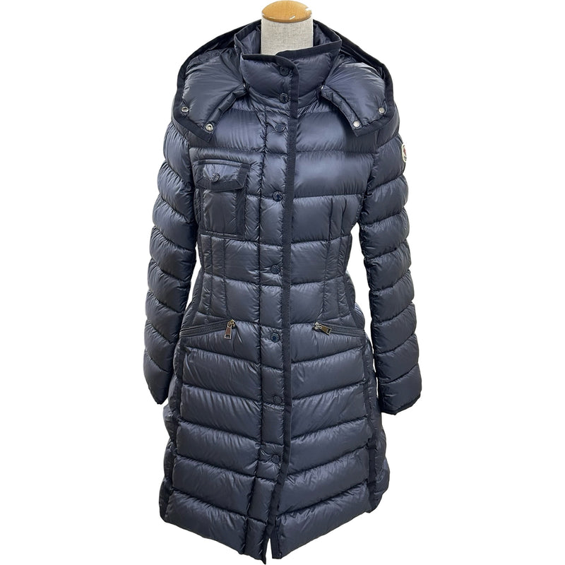 モンクレール MONCLER HERMINE ダウンコート ネイビー ナイロン