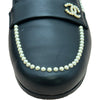 シャネル CHANEL ココマーク パールモカシンローファー G35797 ブラック レザー レディース ローファー