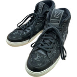 ルイ・ヴィトン LOUIS VUITTON チャーリーライン モノグラムハイカットスニーカー LD0292 ブラック デニム メンズ スニーカー