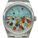 ロレックス ROLEX オイスターパーペチュアル36 セレブレーションモチーフ 126000 ターコイズブルー ステンレススチール 自動巻き メンズ 腕時計