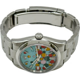 ロレックス ROLEX オイスターパーペチュアル36 セレブレーションモチーフ 126000 ターコイズブルー ステンレススチール 自動巻き メンズ 腕時計