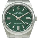 ロレックス ROLEX オイスターパーペチュアル41 124300 グリーン ステンレススチール 自動巻き メンズ 腕時計