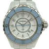 シャネル CHANEL J12 ソフトブルー33MM 世界1200本限定 H4340 ホワイト セラミック クオーツ レディース 腕時計