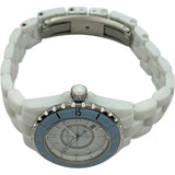 シャネル CHANEL J12 ソフトブルー33MM 世界1200本限定 H4340 ホワイト セラミック クオーツ レディース 腕時計