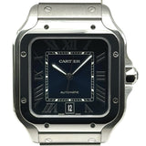 カルティエ Cartier サントス ドゥ カルティエ LM WSSA0030 ブルー ステンレススチール 自動巻き メンズ 腕時計