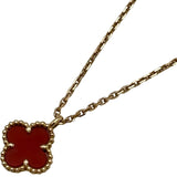 ヴァンクリーフ＆アーペル Van Cleef & Arpels スウィートアルハンブラネックレス ピンクゴールド Au750 カーネリアン ジュエリー