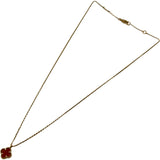 ヴァンクリーフ＆アーペル Van Cleef & Arpels スウィートアルハンブラネックレス ピンクゴールド Au750 カーネリアン ジュエリー