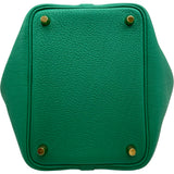 エルメス HERMES ピコタンロックPM U刻印 ヴェールジェイド ゴールド金具 トリヨン レディース ハンドバッグ