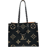 ルイ・ヴィトン LOUIS VUITTON オンザゴーGM M44674 ブラウン系/ブラック モノグラム・ジャングル レディース トートバッグ
