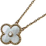 ヴァンクリーフ＆アーペル Van Cleef & Arpels ヴィンテージアルハンブラネックレス2012年ホリデー限定 ピンクゴールド Au750 マザー オブ パール ダイヤモンド ジュエリー