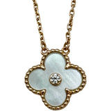 ヴァンクリーフ＆アーペル Van Cleef & Arpels ヴィンテージアルハンブラネックレス2012年ホリデー限定 ピンクゴールド Au750 マザー オブ パール ダイヤモンド ジュエリー