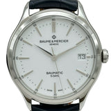 ボーム＆メルシェ BAUME & MERCIER クリフトン ボーマティック M0A10398 ホワイト ステンレススチール 自動巻き メンズ 腕時計