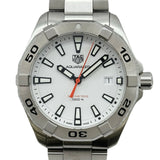 タグ・ホイヤー TAG HEUER アクアレーサー WBD1111.BA0928 ホワイト ステンレススチール クオーツ メンズ 腕時計
