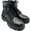 プラダ PRADA トライアングルロゴレースアップブーツ 2TG242 ブラック レザー メンズ ブーツ