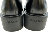プラダ PRADA トライアングルロゴレースアップブーツ 2TG242 ブラック レザー メンズ ブーツ