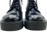 プラダ PRADA トライアングルロゴレースアップブーツ 2TG242 ブラック レザー メンズ ブーツ