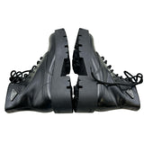 プラダ PRADA トライアングルロゴレースアップブーツ 2TG242 ブラック レザー メンズ ブーツ