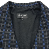 シャネル CHANEL ベルト付きチェックガウンコート P54357 ブラック ナイロン レディース その他アウター