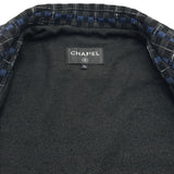シャネル CHANEL ベルト付きチェックガウンコート P54357 ブラック ナイロン レディース その他アウター