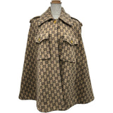 グッチ GUCCI GG総柄ウールポンチョコート 610488 ベージュ ウール レディース ポンチョ