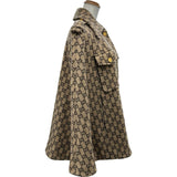グッチ GUCCI GG総柄ウールポンチョコート 610488 ベージュ ウール レディース ポンチョ