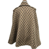 グッチ GUCCI GG総柄ウールポンチョコート 610488 ベージュ ウール レディース ポンチョ