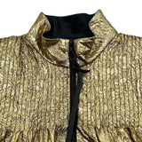 ルイ・ヴィトン LOUIS VUITTON シルク混メタリックプルオーバーブルゾン FRT002 ゴールド ポリエステル レディース ブルゾン