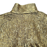 ルイ・ヴィトン LOUIS VUITTON シルク混メタリックプルオーバーブルゾン FRT002 ゴールド ポリエステル レディース ブルゾン