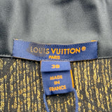 ルイ・ヴィトン LOUIS VUITTON シルク混メタリックプルオーバーブルゾン FRT002 ゴールド ポリエステル レディース ブルゾン