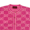 グッチ GUCCI GG総柄ニットカーディガン 743319 ピンク コットン レディース カーディガン