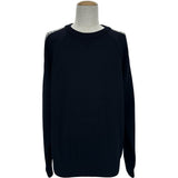 クリスチャン・ディオール Christian Dior オブリークインサートニットセーター 113M638AT187 ネイビー コットン メンズ セーター