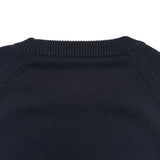 クリスチャン・ディオール Christian Dior オブリークインサートニットセーター 113M638AT187 ネイビー コットン メンズ セーター
