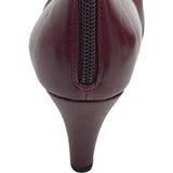 ボッテガ・ヴェネタ BOTTEGA VENETA ブロック レザーアンクルブーツ ボルドー レザー レディース ブーツ