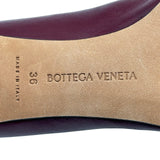 ボッテガ・ヴェネタ BOTTEGA VENETA ブロック レザーアンクルブーツ ボルドー レザー レディース ブーツ