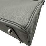 エルメス HERMES バーキン30 X刻印 ブルーグラシエ シルバー金具 トゴ レディース ハンドバッグ