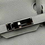 エルメス HERMES バーキン30 X刻印 ブルーグラシエ シルバー金具 トゴ レディース ハンドバッグ