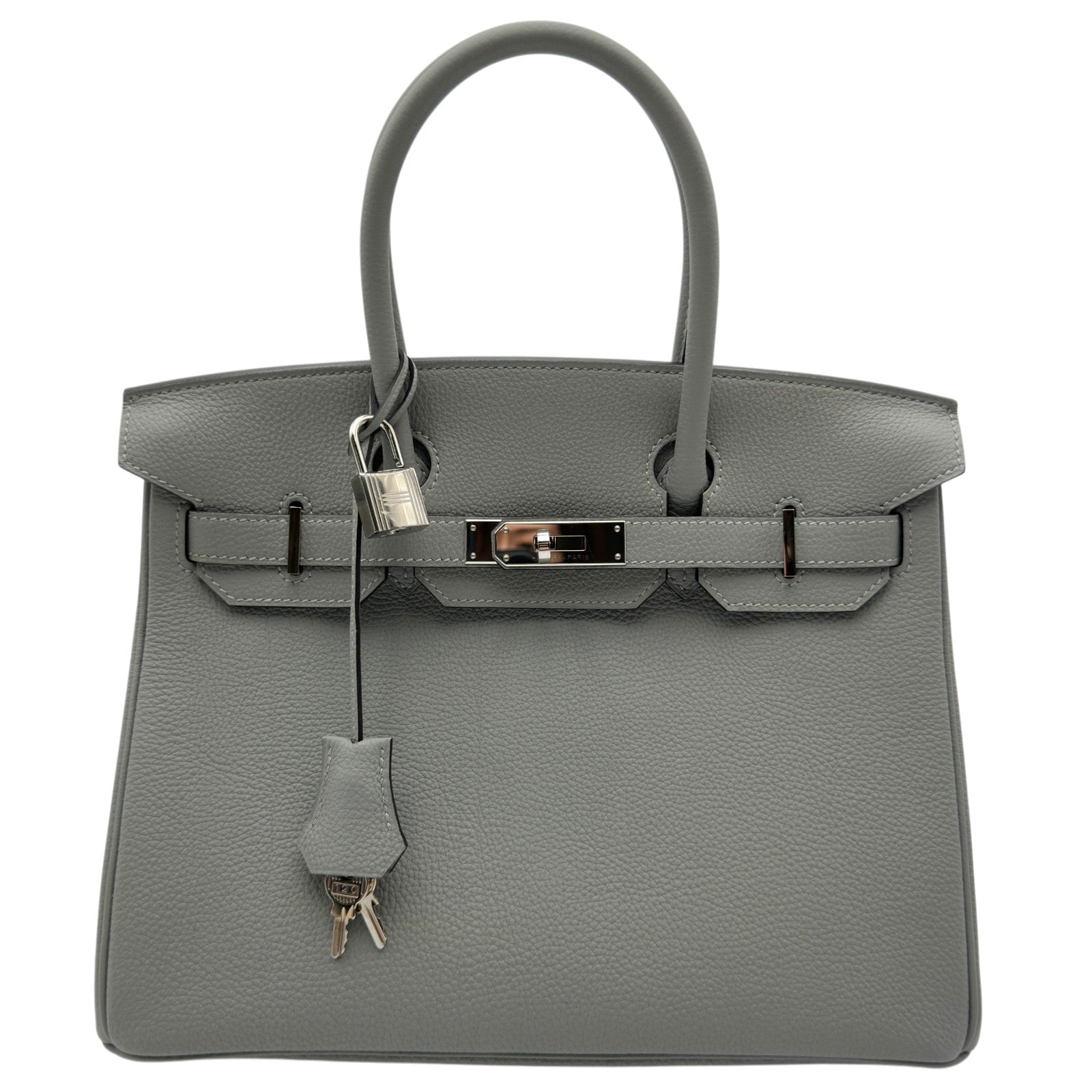 エルメス HERMES バーキン30 X刻印 ブルーグラシエ シルバー金具 トゴ