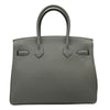 エルメス HERMES バーキン30 X刻印 ブルーグラシエ シルバー金具 トゴ レディース ハンドバッグ