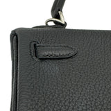 エルメス HERMES ケリー25 内縫い K刻印 ブラック シルバー金具 トゴ レディース ハンドバッグ ショルダーバッグ