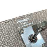 エルメス HERMES ケリー25　外縫い　トリコロール B刻 エトゥープ・ブラック・エコルセ シルバー金具 エプソン レディース ハンドバッグ