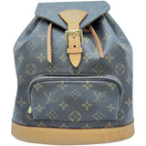 ルイ・ヴィトン LOUIS VUITTON モンスリMM M51136 ブラウン モノグラム/レザー リュック・デイパック