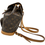 ルイ・ヴィトン LOUIS VUITTON モンスリMM M51136 ブラウン モノグラム/レザー リュック・デイパック