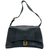 バレンシアガ BALENCIAGA ダウンタウン ミディアム 671354 ブラック レザー レディース ショルダーバッグ