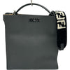 フェンディ FENDI ピーカブーエックスライトフィット 7VA447 グレー レザー メンズ ショルダーバッグ