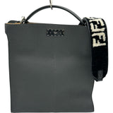 フェンディ FENDI ピーカブーエックスライトフィット 7VA447 グレー レザー メンズ ショルダーバッグ